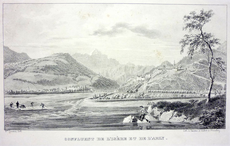 Fichier:Flottage Bois Courtois CollectionduMuseedArtetdhistoiredAlbertville.JPG