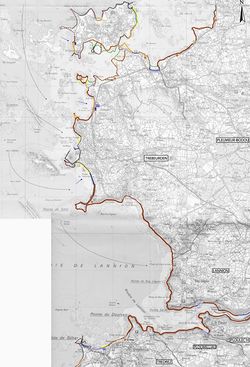 Figure 2 : Carte de l’extrémité Ouest du département entre les communes de Trédez et de PleumeurBodou